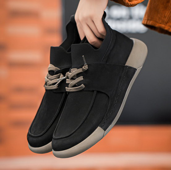 Non-slip Men's Casual sneaker New Shoes Black Color