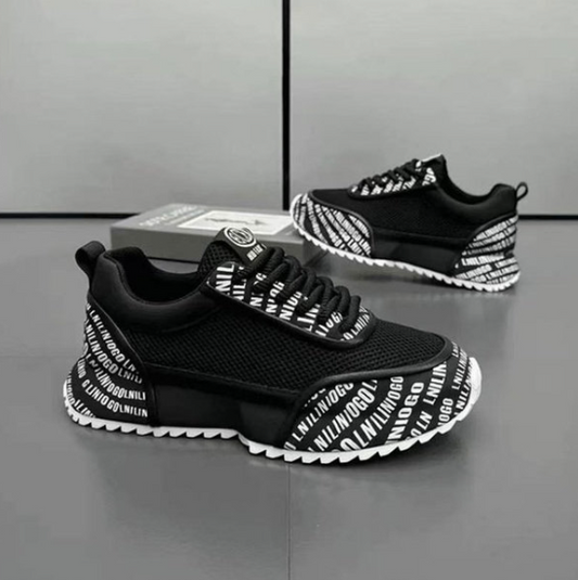 European Men's Breathable Mesh Sports Casual Shoes